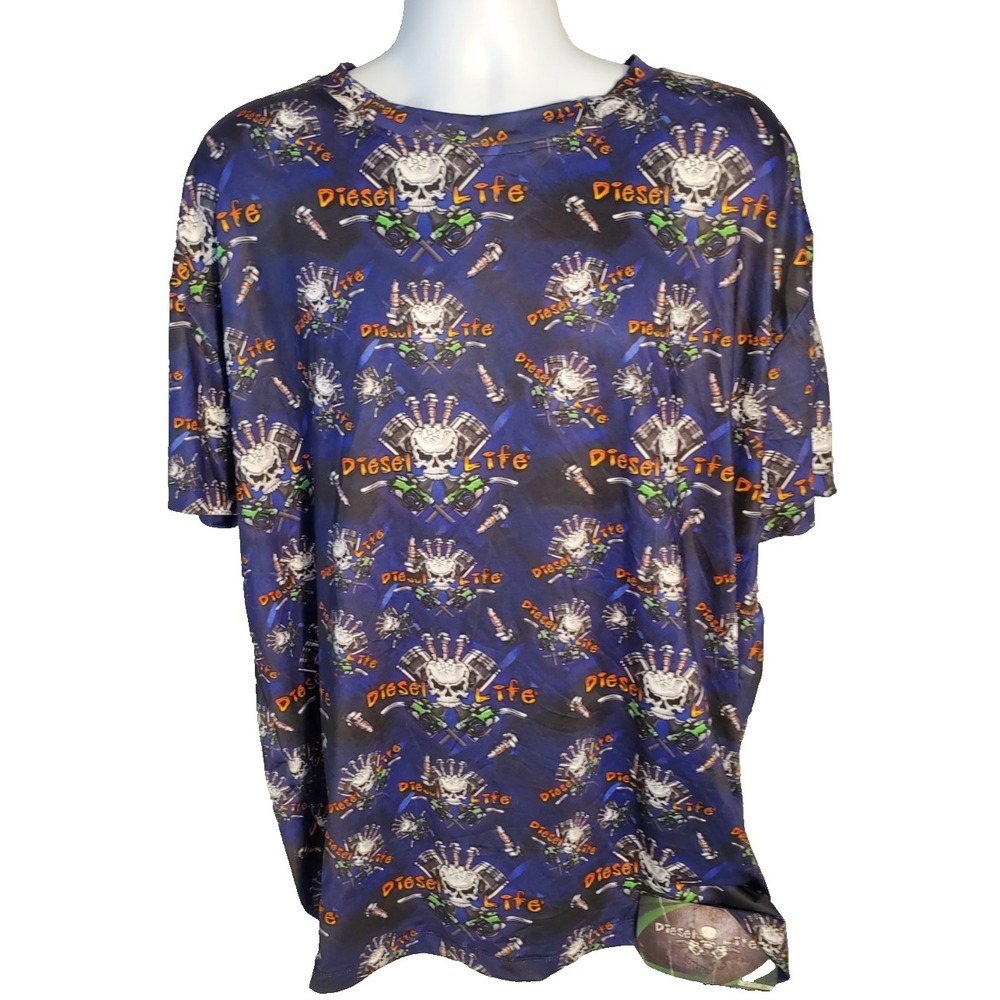 Diesel Life Men's 2XL Shirt Skull/ Engine NWT